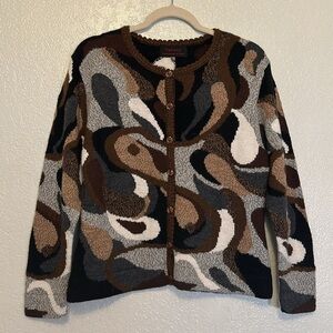 TABASK Made in Peru Alpaca Wool Cardigan M